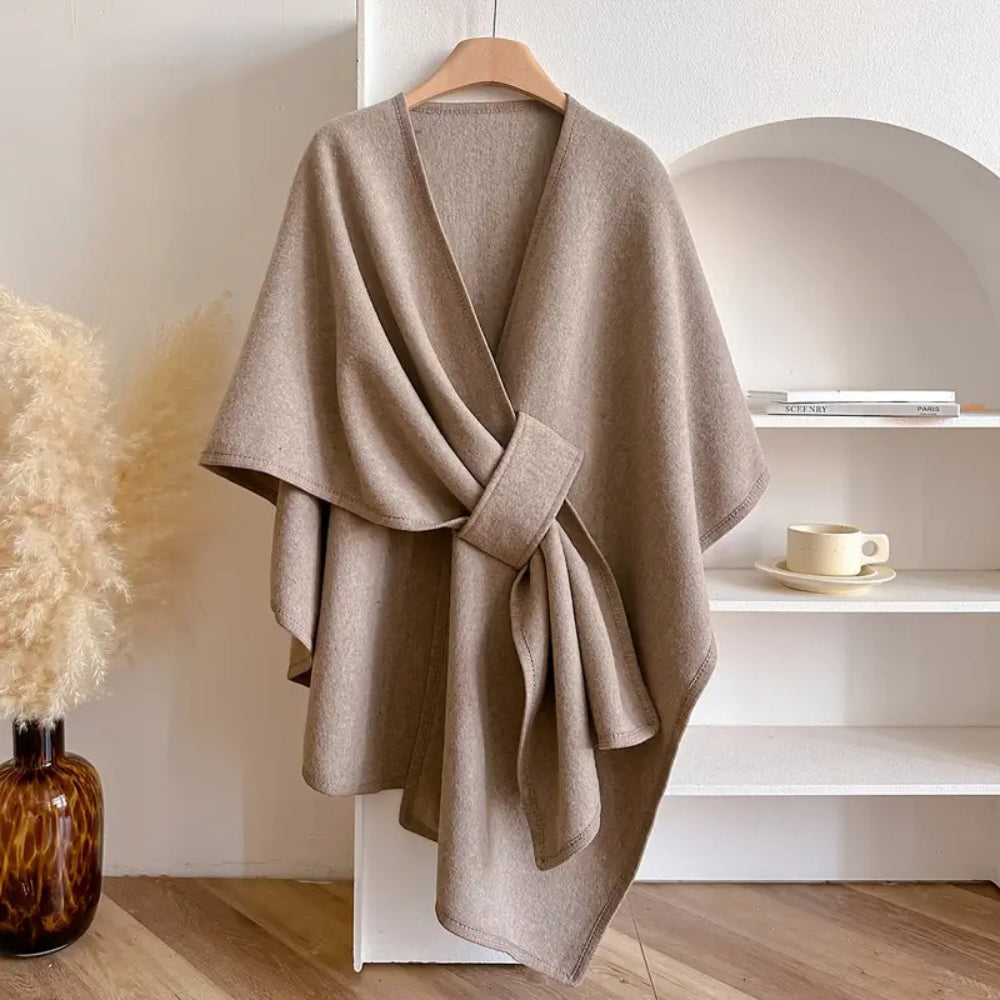 Luxurious Poncho Windproof Shawl Coat – Casa & Beyond