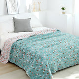 Leafy Floral Cotton Gauze Blanket