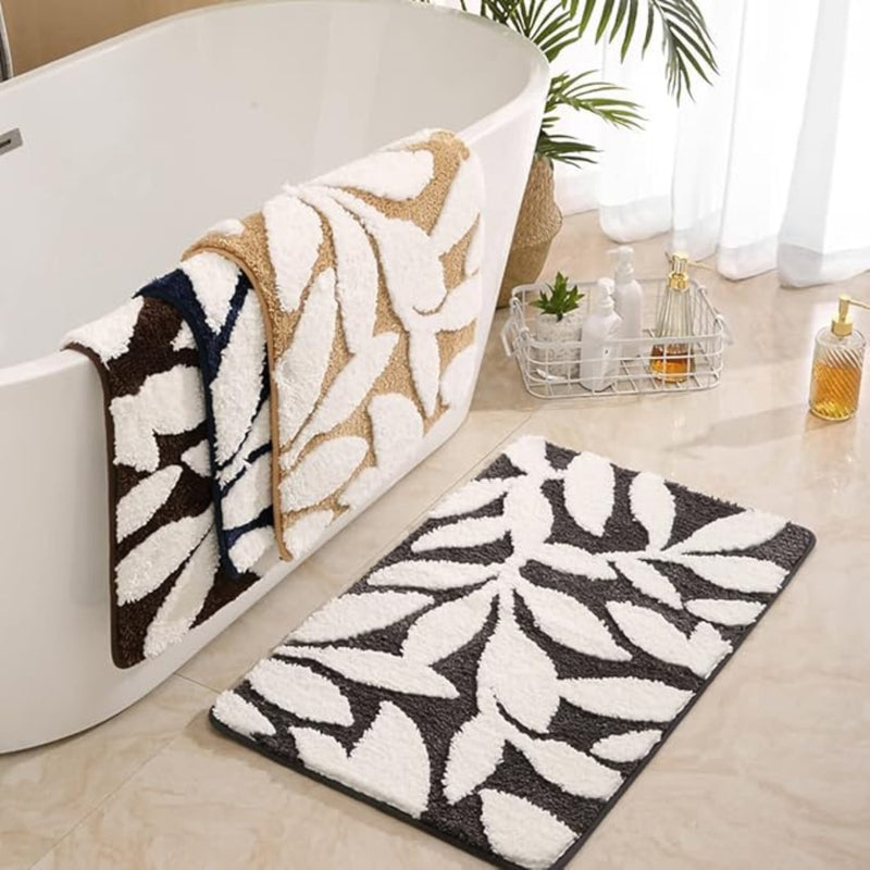 Zyphire Leaf Pattern Bath Mat