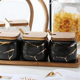 Royal Vein Porcelain Spice Jar Set