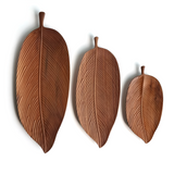 Rustic Leaf Wooden Serving Trays