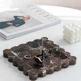 Scalloped Marble Travertine Jewellery Tray