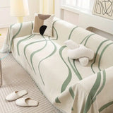 Wave Lines Chenille Sofa Covers