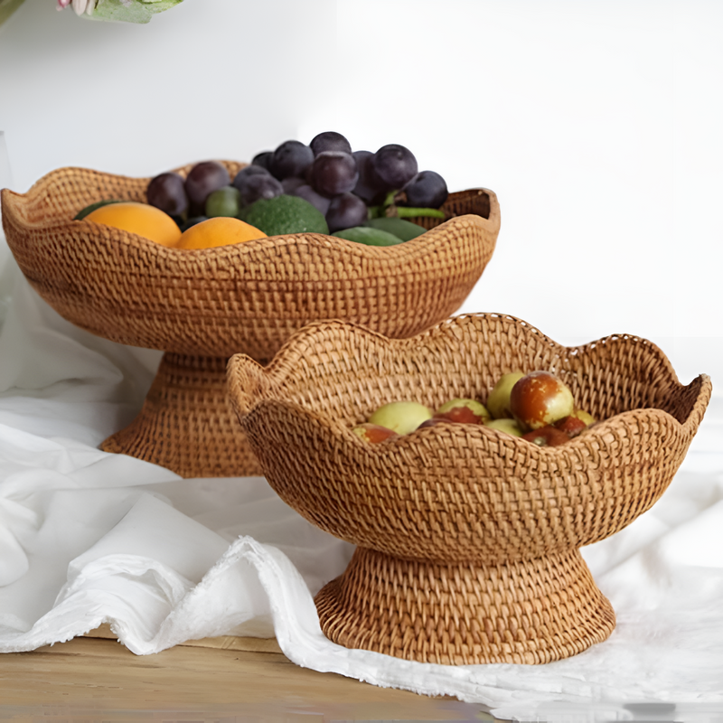 Natural Rattan Handwoven Fruit Basket