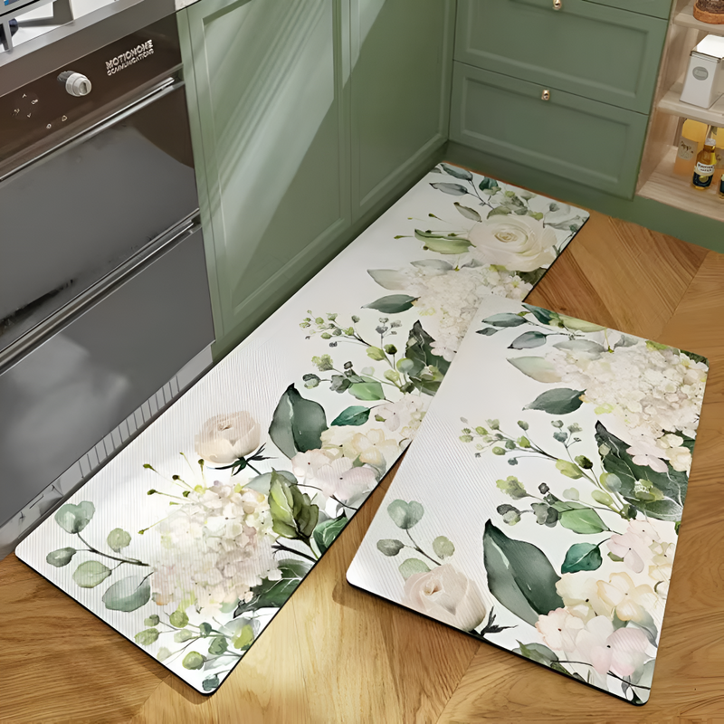 Floral Comfort Kitchen Mat