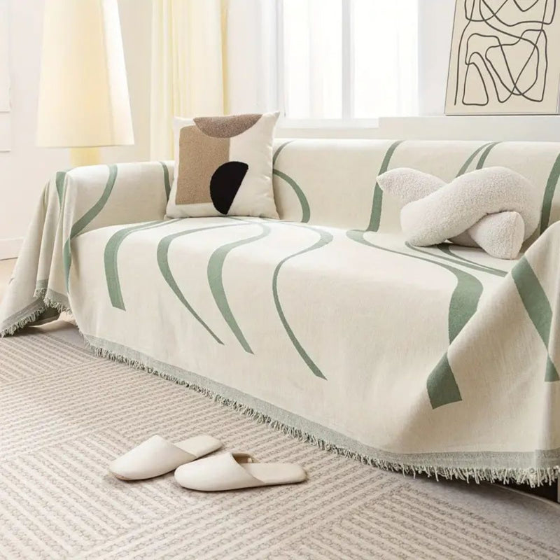 Wave Lines Chenille Sofa Covers