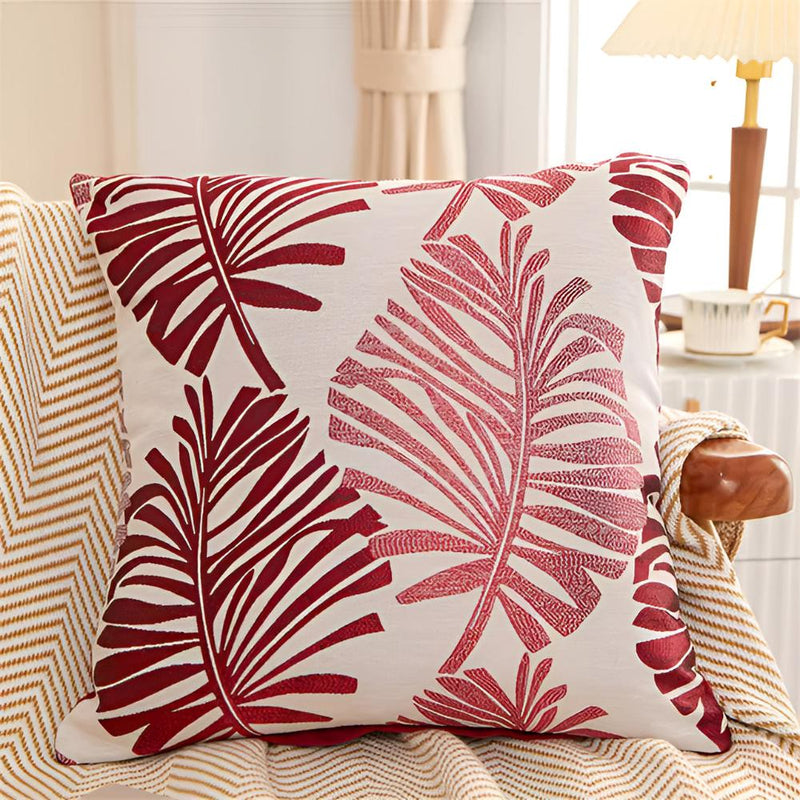 Metallic Foliage Cushion Cover