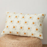 Lustrous Floral Embroidered Cushion Cover