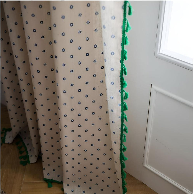 Cottage Petals Tassel Curtain