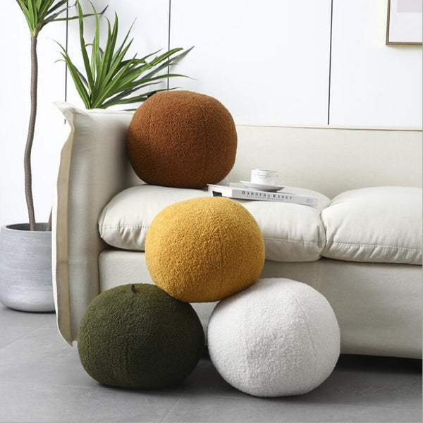 Plush Ball Shaped Sofa Cushion