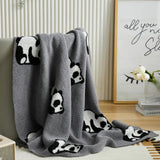 Kawaii Panda Knitted Blanket