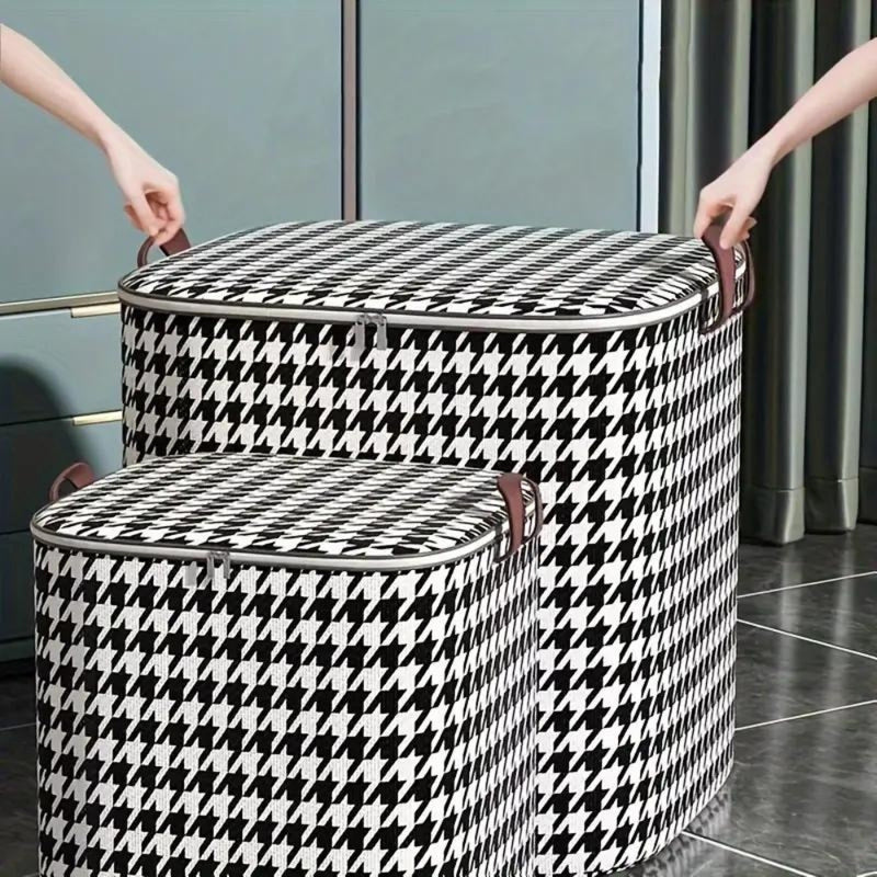 Houndstooth Collapsible Storage Box