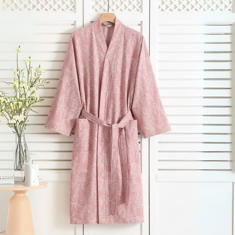 Featherlight Jacquard Cotton Bath Robe