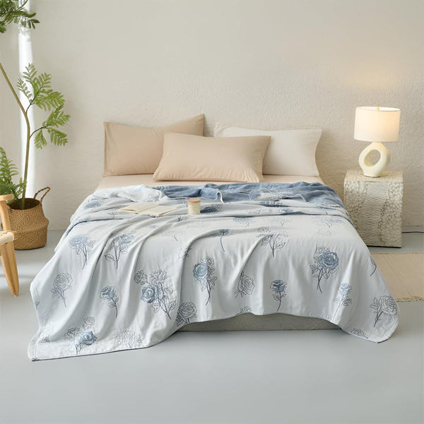 Serenity Rose Throw Blanket