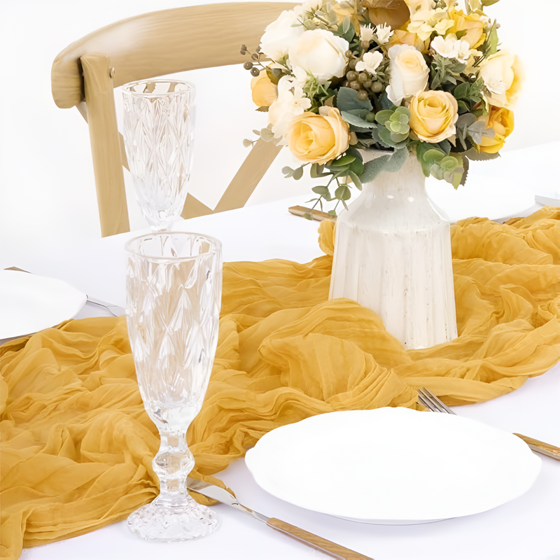 Cheesecloth Flowy Table Runner | 10 Pcs Set