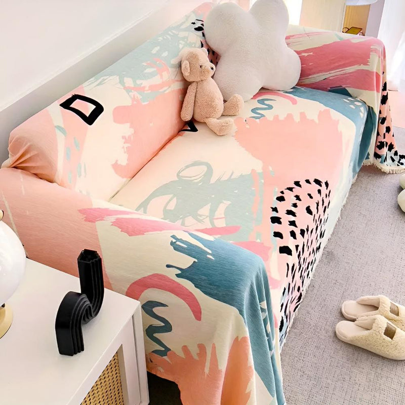 Whimsical Watercolour Sofa Cover