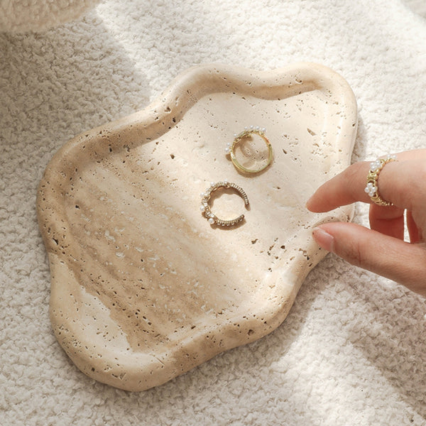 Serene Stone Cloud Jewelry Tray