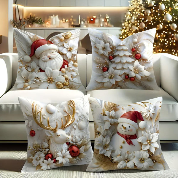 Christmas Charm Velvet Cushion Covers