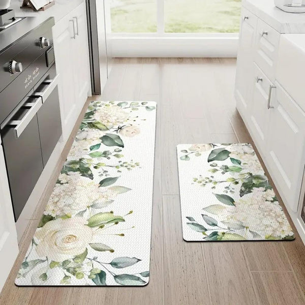 Floral Comfort Kitchen Mat