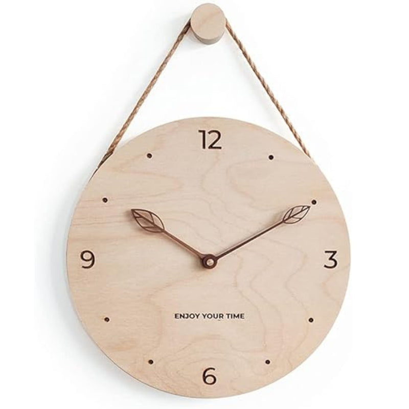 Minimalist Rope Wood Wall Clock