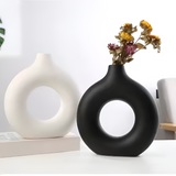 Hollow Grace Ceramic Vase