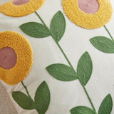 Elegant Plant Patterned Cushion Cover