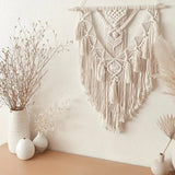 Fringed Geometric Wall Hanging Macrame