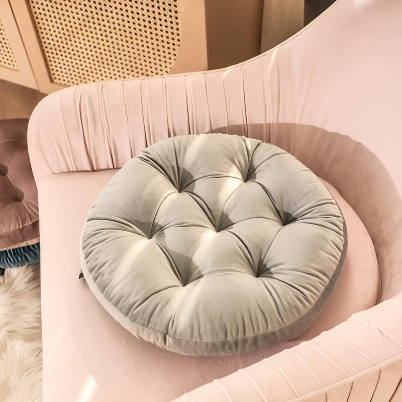 Velvet Tufted Round Cushions