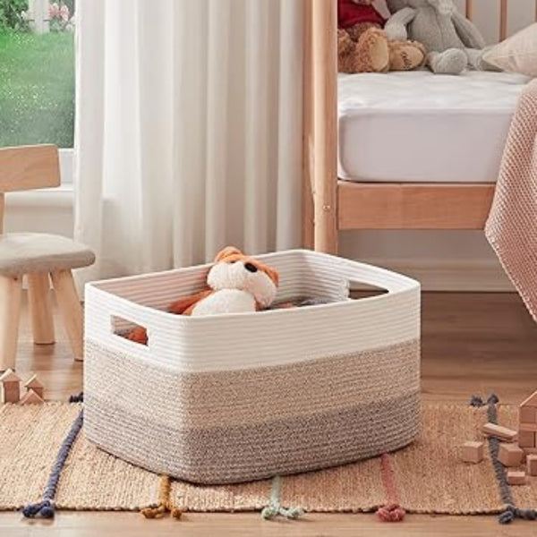 Woven Cotton Rope Storage Basket