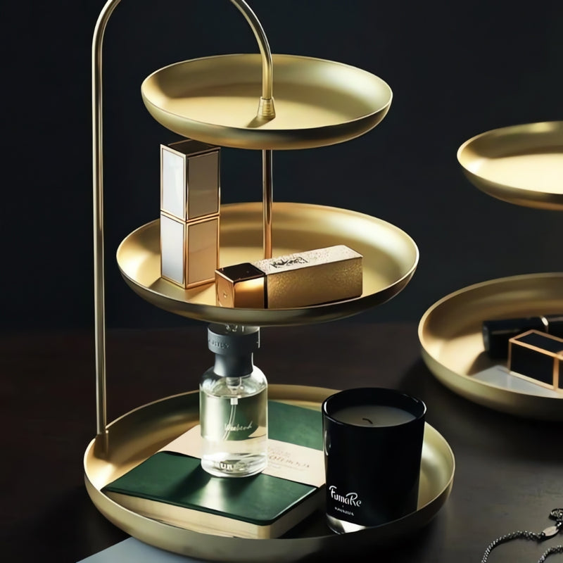 Elegant Gold Storage Organiser Stand