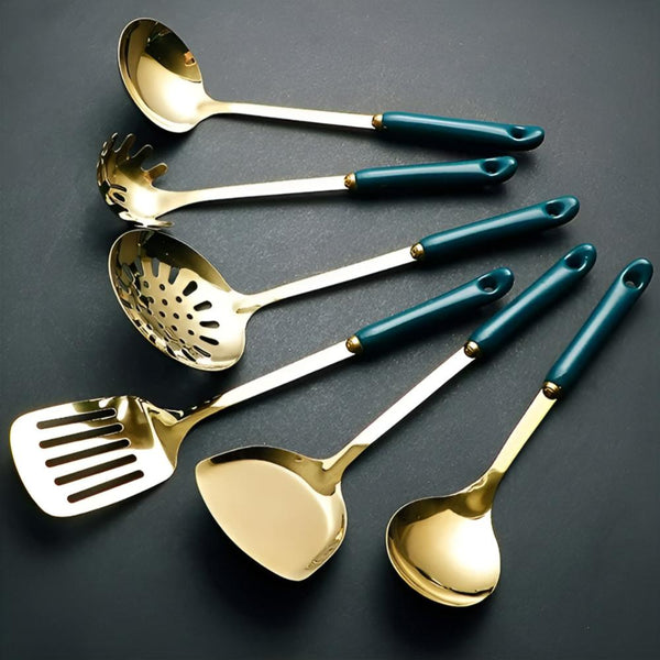 Golden Stainless Steel Utensil Set