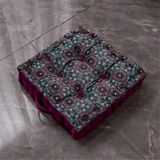 Vintage-Inspired Tufted Floor Cushion