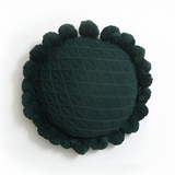 Chic Sunflower Pom-Pom Cushion