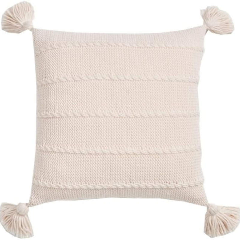 Nordic Knitted Tassel Cushion