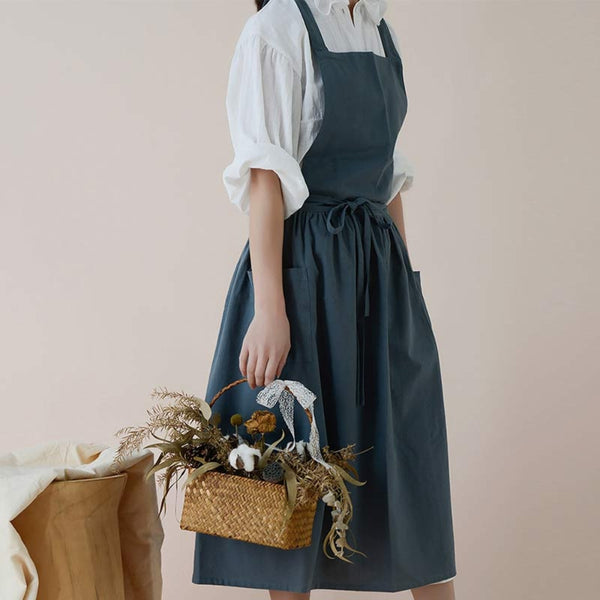 Multipurpose Cotton Apron With Pockets