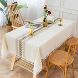 Elegance Leaves Embroidered Tablecloth