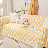 Checkerboard Anti-Scratch Sofa Cover