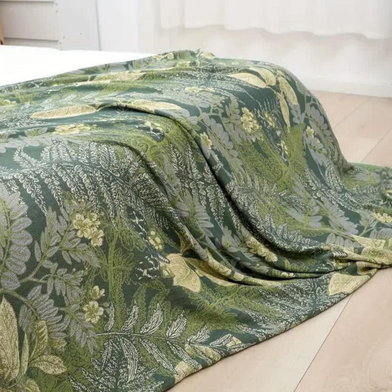 Verdant Leaf Bamboo Fiber Cooling Blanket