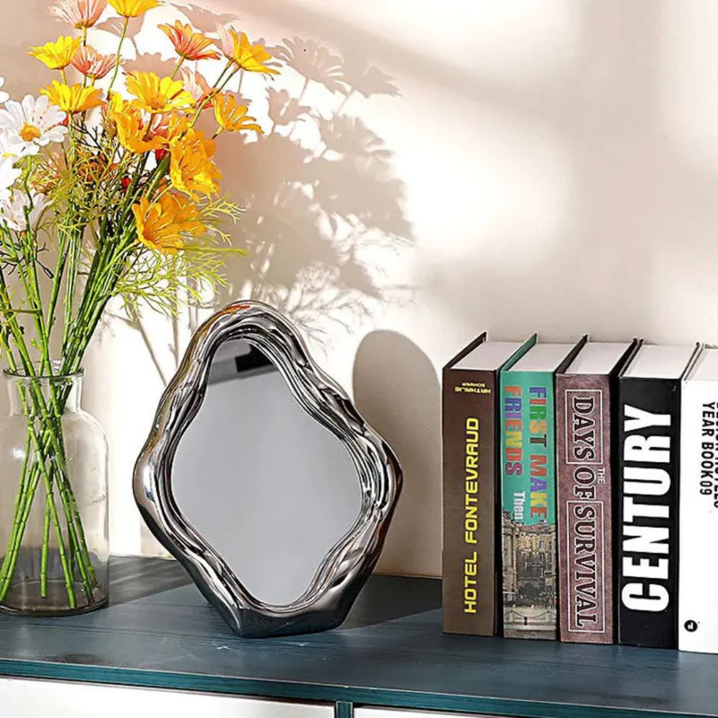 Wave Sculptural Tabletop Mirror