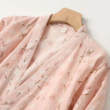 Women's Floral Pattern Cotton Bathrobe