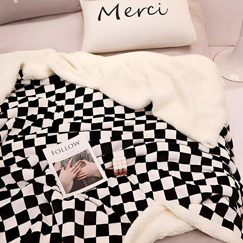 Chessboard Pattern Elegance Blanket