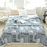 Mosaic Pattern Cotton Gauze Blanket