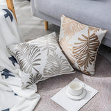 Metallic Foliage Cushion Cover