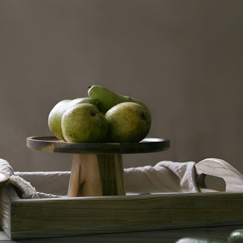 High Stand Wooden Cake Plate