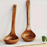 Natural Wooden Soup Spoon - 1pc