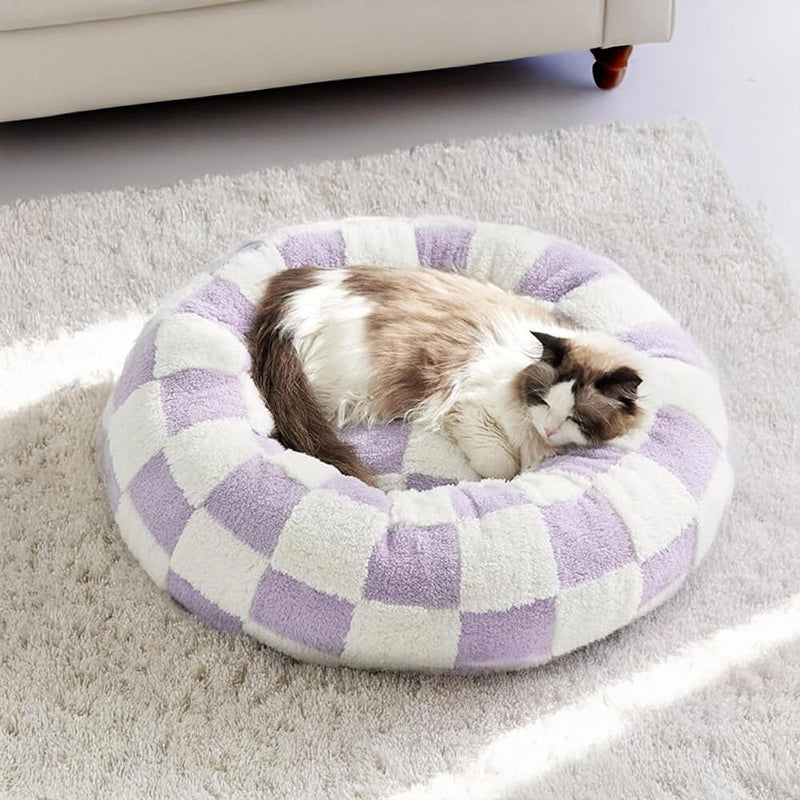 Snuggle Floral Checkerboard Pet Bed