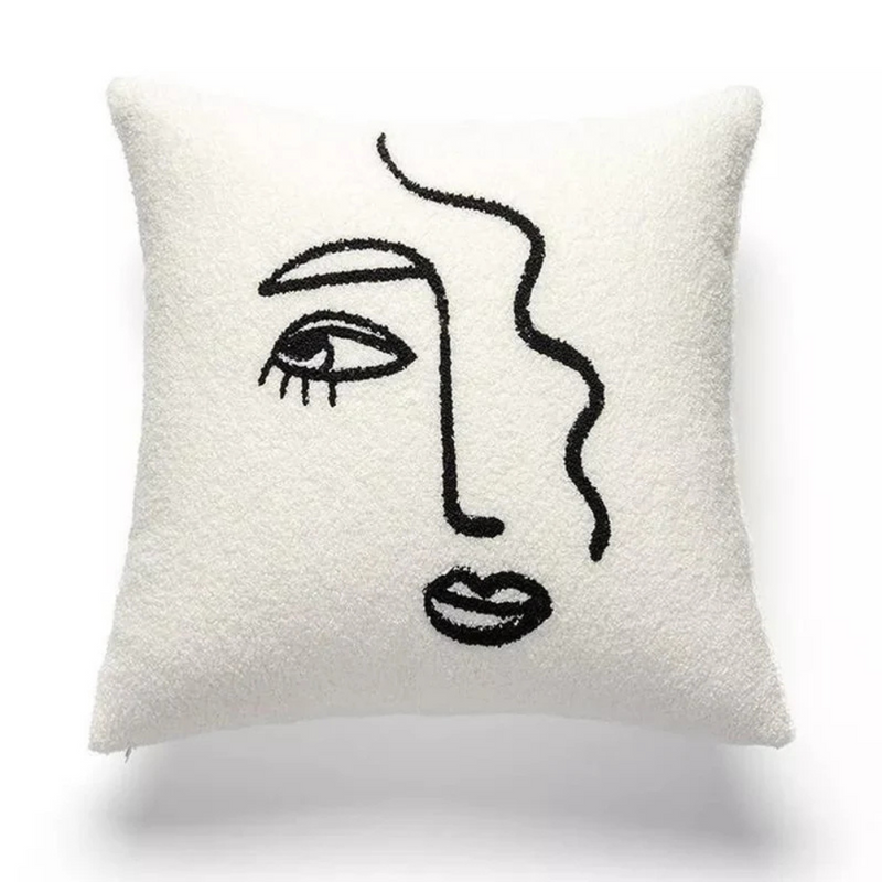 Abstract Face Artistic Cushion Cover