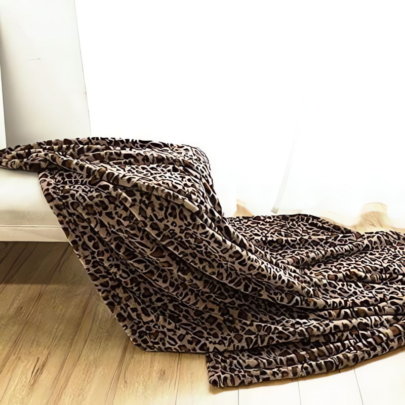 Wild Elegance Leopard Print Blanket