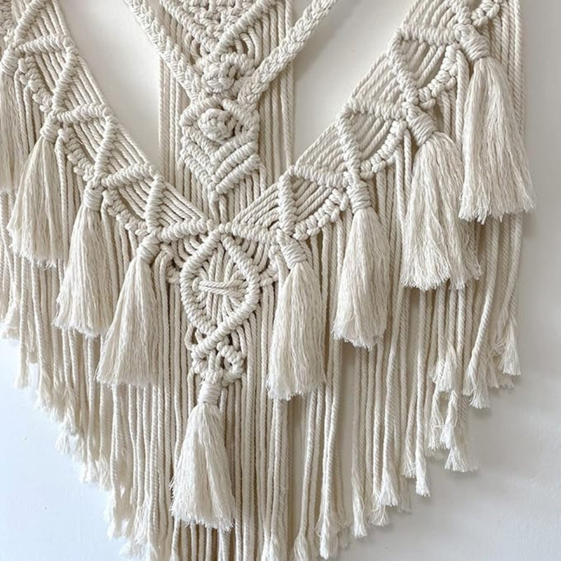 Fringed Geometric Wall Hanging Macrame