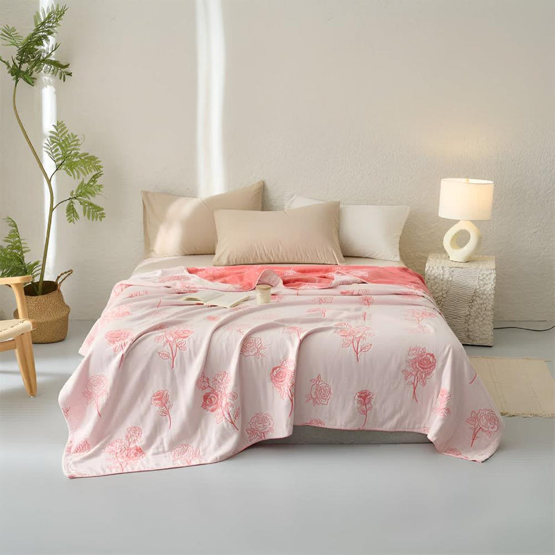 Serenity Rose Throw Blanket